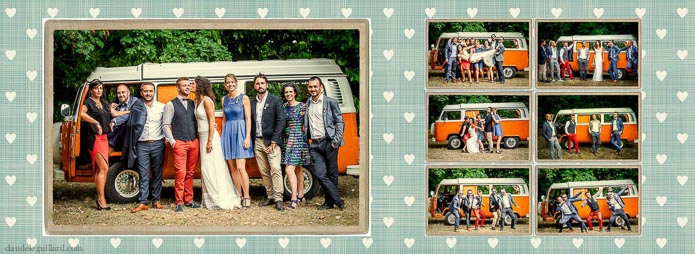 exemple mise en page livre mariage thème bohème chic