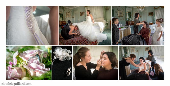 mise en page livre mariage romantique au chateau d'apigné