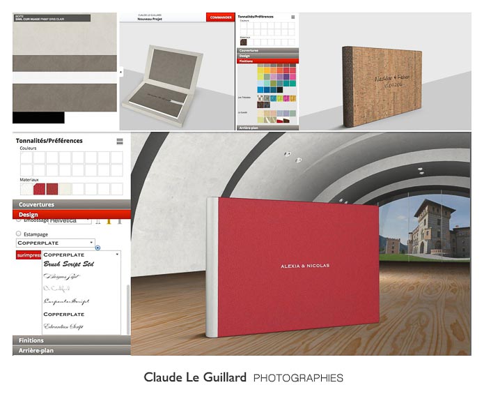 simulation 3D d'un livre de mariage